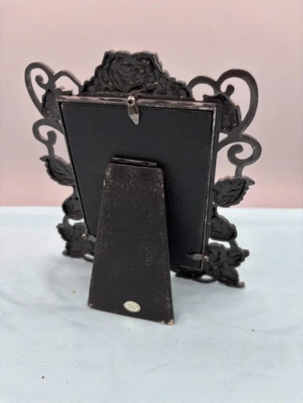 Floral Design 6 X 7 Dark Gray Metal Picture Frame